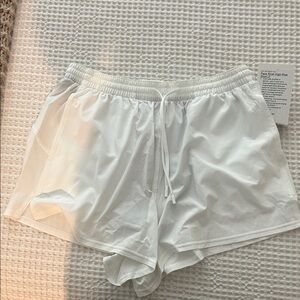 Lululemon Pace Rival High Rise Shorts 3” White